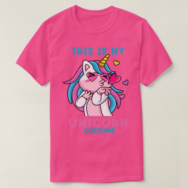 T-shirt C'Est Mon Costume Unicorne (Design devant)
