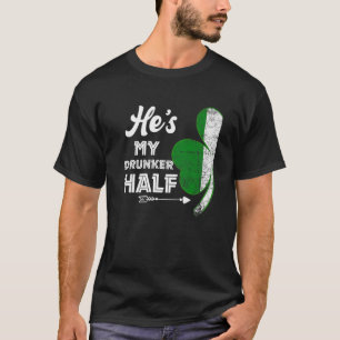 T-shirt C'est mon coureur à moitié Shamrock à boire