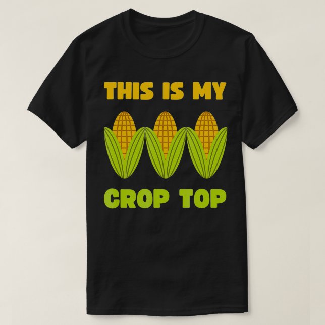 T-SHIRT C'EST MON CROP TOP  CORN CROP TOP1 (Design devant)