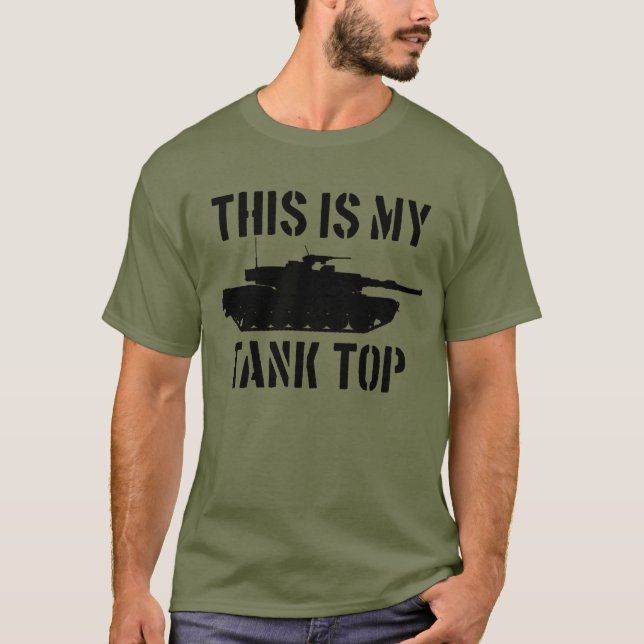 T-shirt C'Est Mon Débardeur Abrams Tank Drôle Militaire (Devant)
