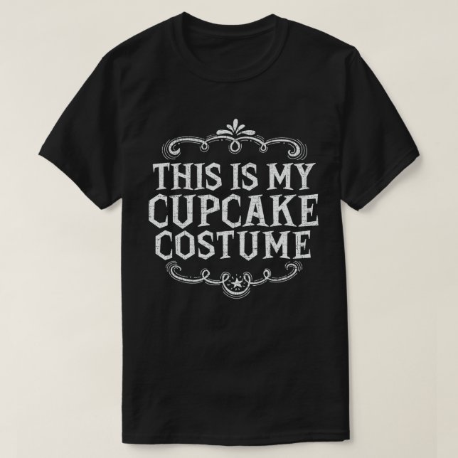 T-shirt C'est mon déguisement de cupcake drôle et paresseu (Design devant)