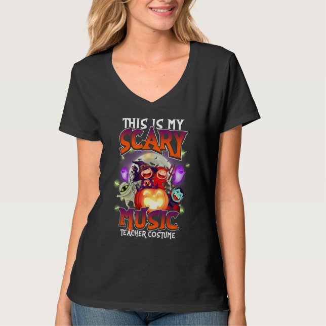 T-shirt C'est mon déguisement d'Halloween de professeur de (Devant)