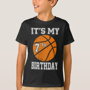 T-shirt C'est mon design de basket pour mon 7e anniversair