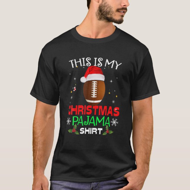 T-shirt C'Est Mon Don De Pajama De Football De Noël Pour L (Devant)