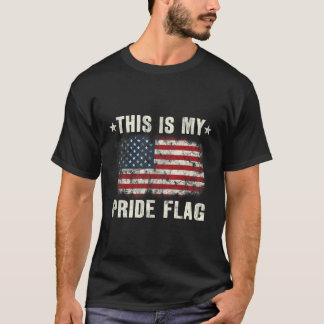 T-shirt C'Est Mon Drapeau De Fierté Usa American 4 juillet