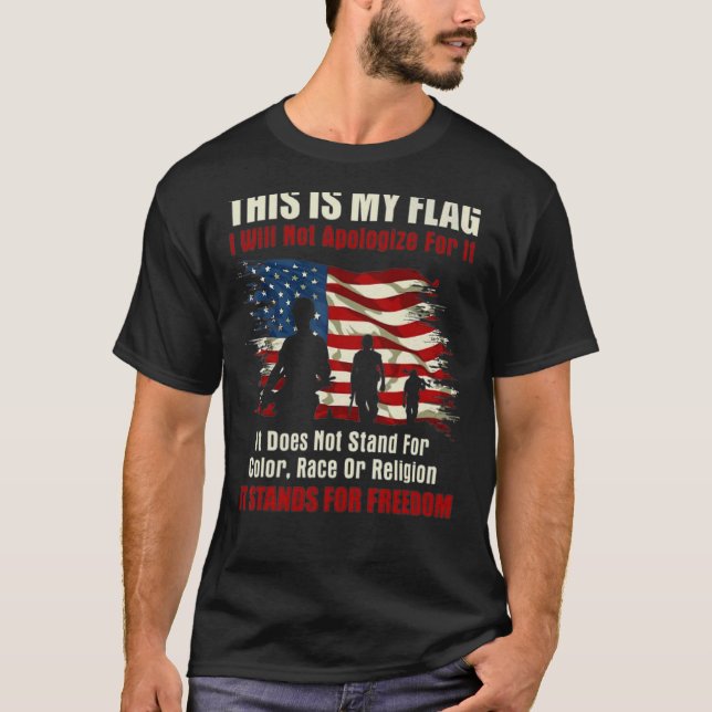 T-shirt C'Est Mon Drapeau Je Ne M'Excuserai Pas (Devant)