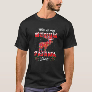T-shirt C'Est Mon Elk Pajamas De Noël Les Flammes Famille
