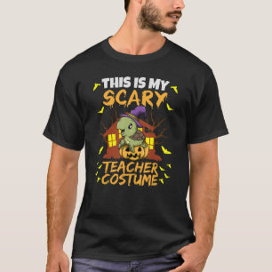 T-shirt C'Est Mon Enseignant Effrayant Costume École Éduca