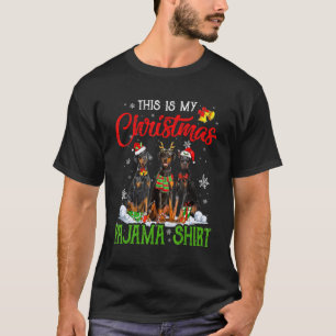 T-shirt C'Est Mon Escouade De Chien De Pajama Doberman De