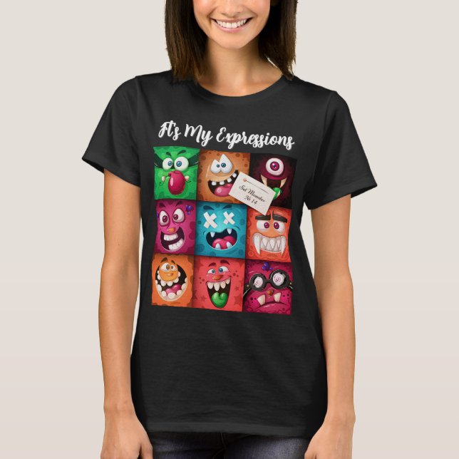 T-shirt C'est mon expression V6 (Devant)