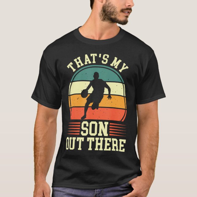T-shirt C'Est Mon Fils Au Basketball. (Devant)