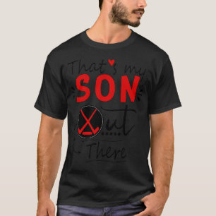 T-shirt C'est Mon Fils dehors Hockey pour Maman et Papa Pu