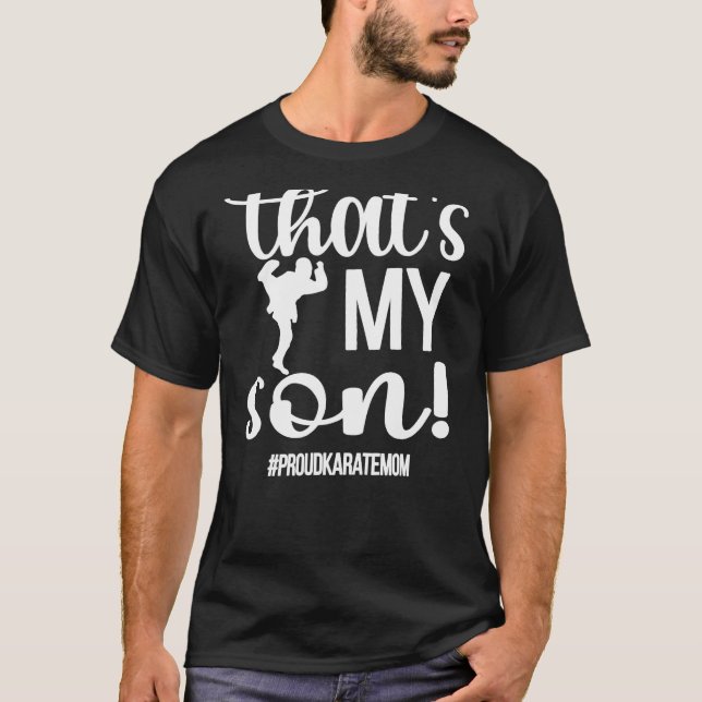 T-shirt C'est mon Fils Fier Karate Maman Karate Mama (Devant)