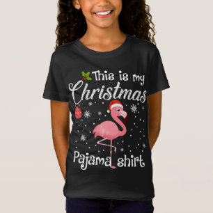 T-Shirt C'Est Mon Flamant rose De Pyjama De Noël