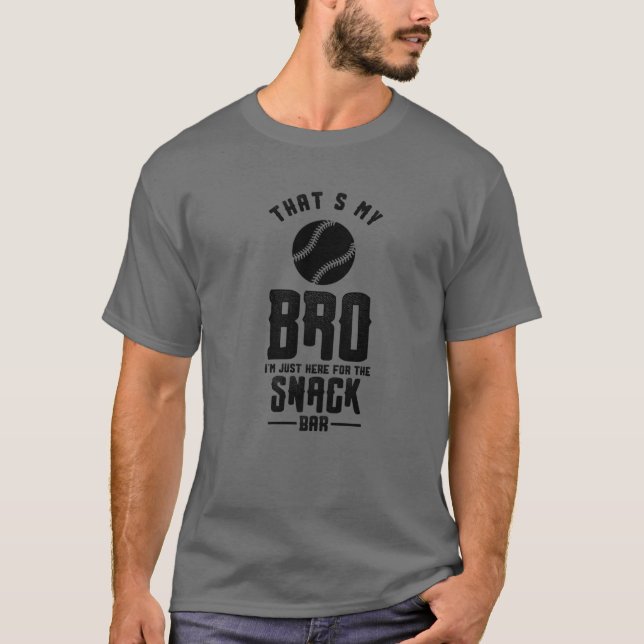 T-shirt C'est mon frère Je suis juste ici pour Snack Bar F (Devant)