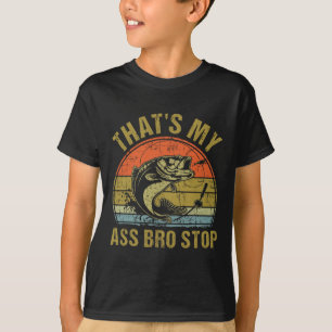 T-shirt C'est mon frère qui s'arrête - Mème de pêche vinta