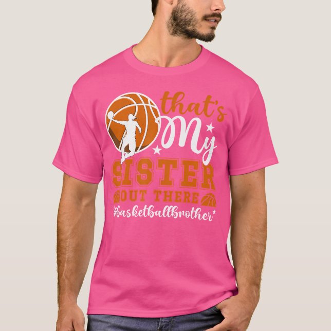 T-shirt C'Est Mon Frère Soeur De Basket-Ball D'Un Basket (Devant)
