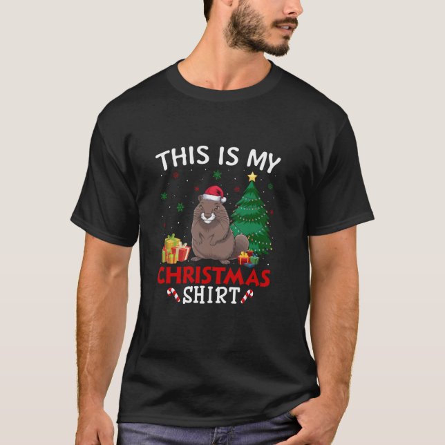 T-shirt C'est mon Gopher Santa Hat Noël Pyjama T Shi (Devant)