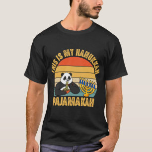 T-shirt C'est mon Hanoukka Pajamakah Drôle Panda Manger R