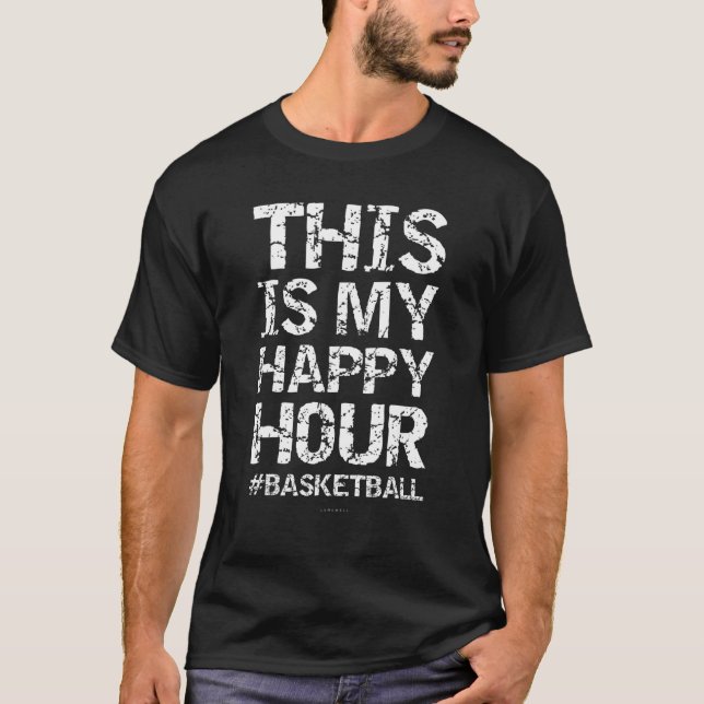 T-shirt C'Est Mon Heureuse Heure De Basket (Devant)