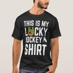 T-shirt C'Est Mon Heureux Jeu Sport De Hockey St Patrick d