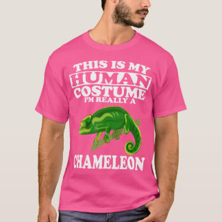 T-shirt C'Est Mon Humain Je Suis Vraiment Un Chameleon