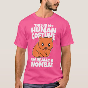 T-shirt C'Est Mon Humain Je Suis Vraiment Un Wombat