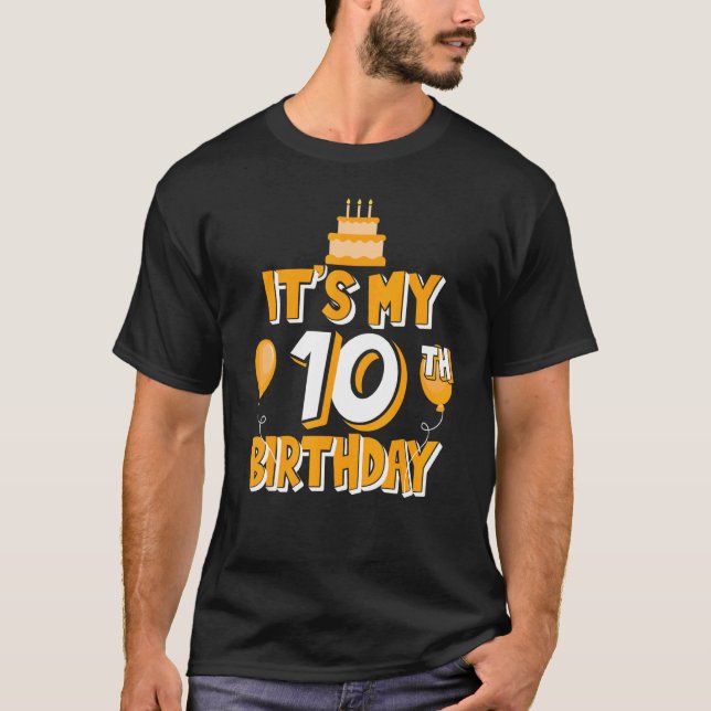 T-shirt C'est mon idée de fête d'anniversaire pour lui (Devant)