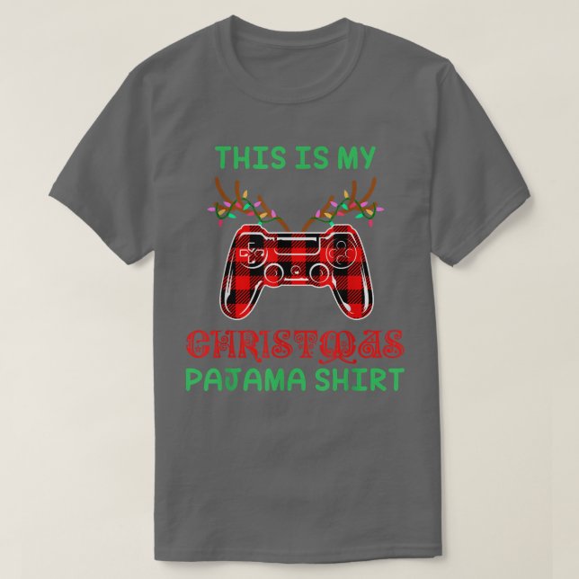 T-shirt C'Est Mon Jeu De Jeux Vidéo De Pajama De Noël (Design devant)