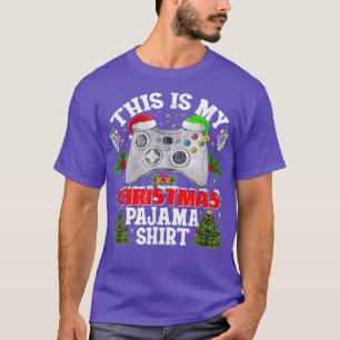 T-shirt C'Est Mon Jeu De Pajama De Noël Joueur Vidéo Lover