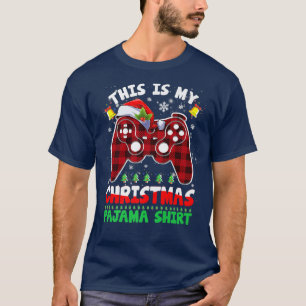 T-shirt C'Est Mon Jeu Vidéo De Joueur De Pyjama De Noël Ga