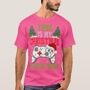 T-shirt C'Est Mon Jeu Vidéo De Pajama Gamer Père Noël De N