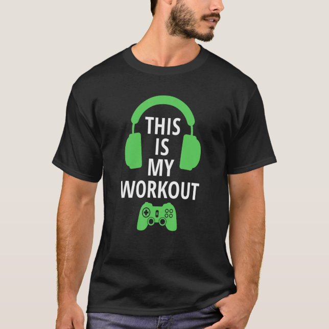 T-shirt C'EST MON JEU WORKOUT conception de joueur (Devant)
