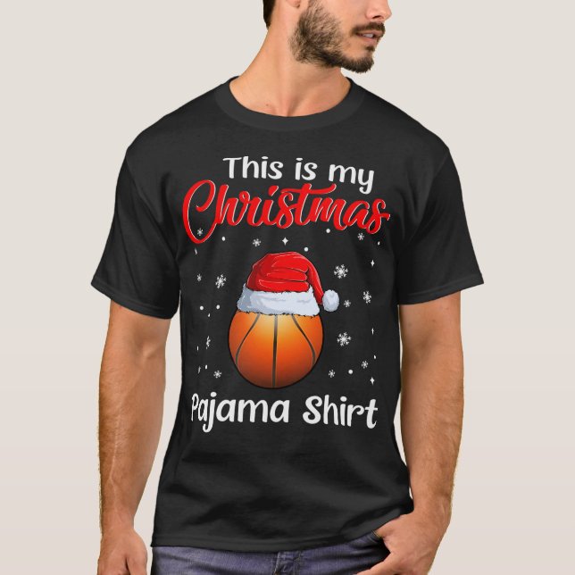 T-shirt C'Est Mon Jour De Noël De Basket-Ball Les Noël Drô (Devant)