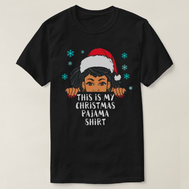 T-shirt C'est mon laide de Noël chandail noir fille de la  (Design devant)