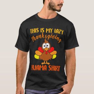 T-shirt C'Est Mon Lazy Thanksgiving Pajama Shirt Funny Tu