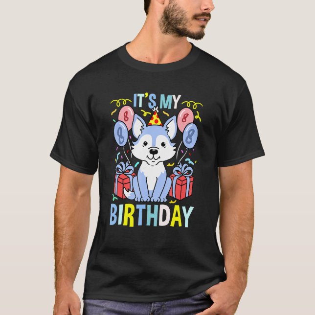 T-shirt C'est mon loup d'anniversaire (Devant)