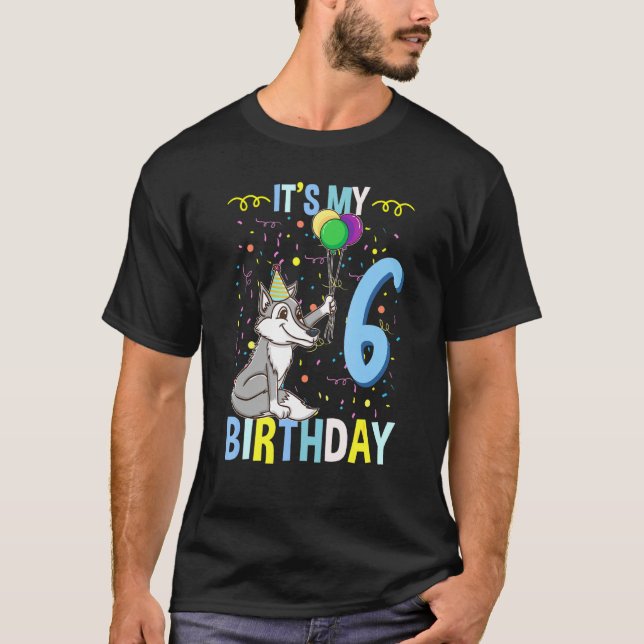 T-shirt C'est mon loup d'anniversaire (Devant)