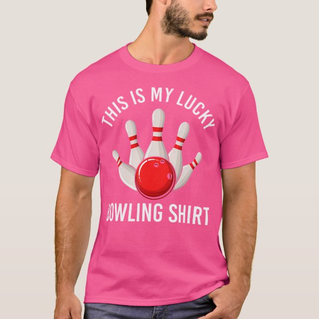T-shirt C'Est Mon Lucky Bowling Funny Bowler Bowling (Devant)