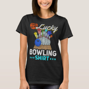 T-shirt C'Est Mon Lucky Bowling Pins Bowler Bow