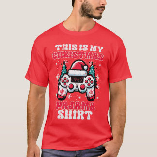 T-shirt C'est mon maillot de pyjama de Noël de jeu de Noël