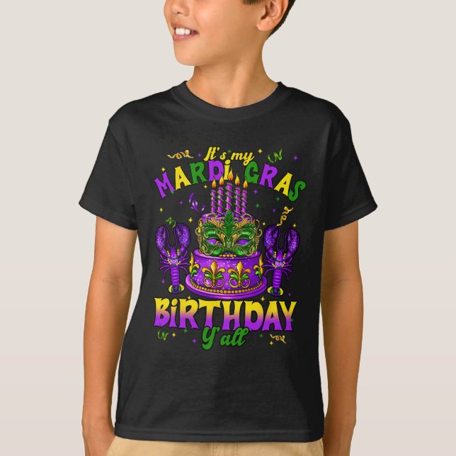 T-shirt C'Est Mon Mardi Gras Anniversaire Yall Mardi Gras  (Devant)