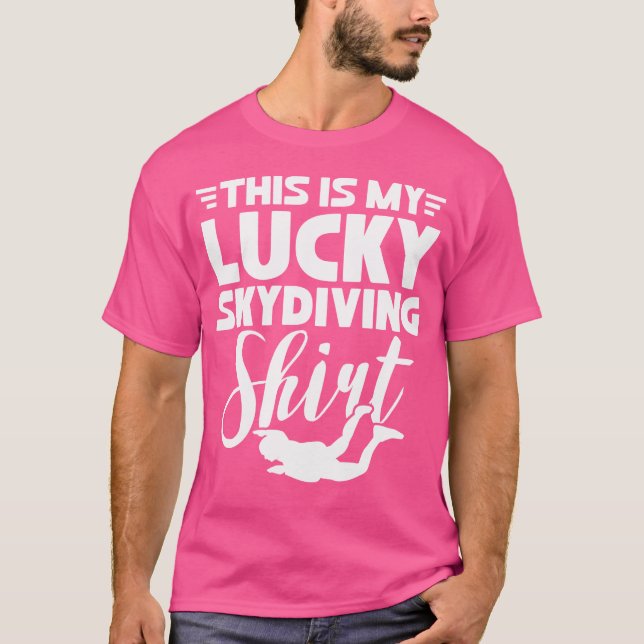 T-shirt C'Est Mon Motif Lucky Sky Diving (Devant)