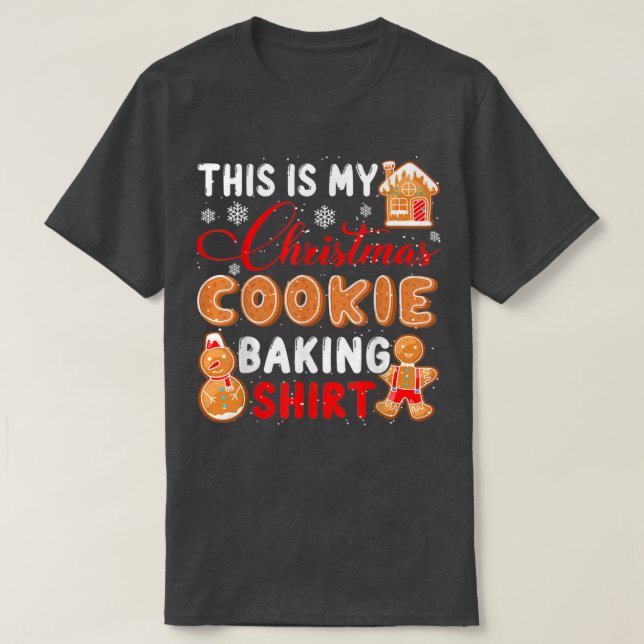 T-shirt C'Est Mon Noël Cookie Baking Maman (Design devant)