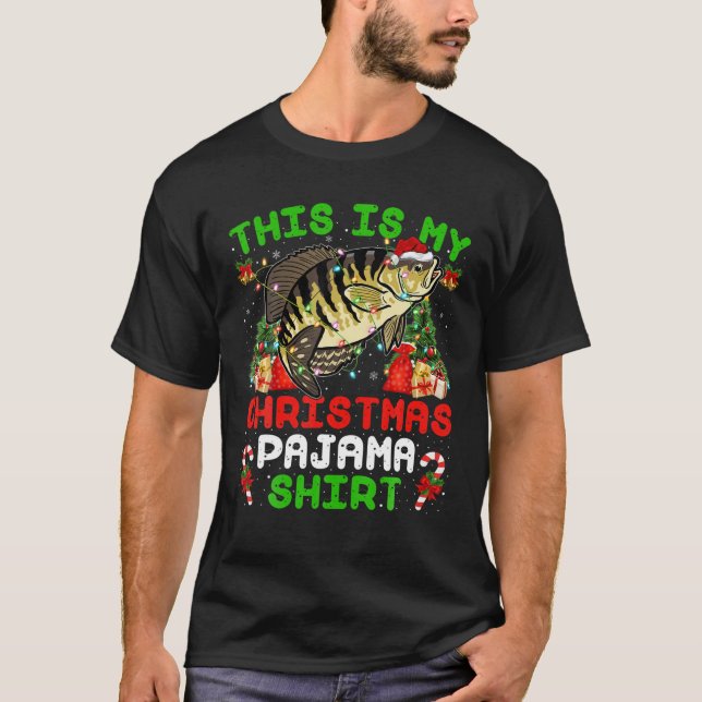 T-shirt C'Est Mon Noël Pajama Crappie Poisson Noël (Devant)