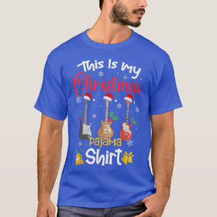 T-shirt C'Est Mon Noël Pyjama Guitare Musique Guitariste