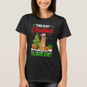 T-shirt C'Est Mon Pajama Allemand Berger Chien De Noël