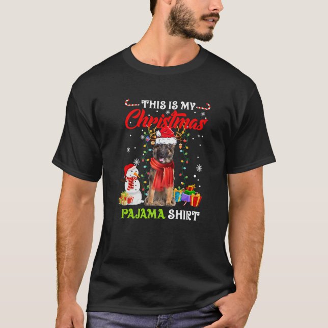 T-shirt C'Est Mon Pajama Allemand Berger Père Noël (Devant)