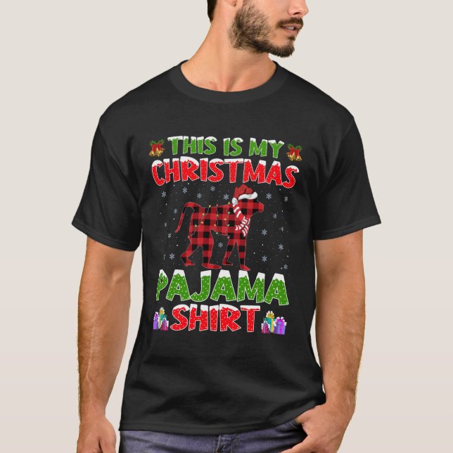 T-shirt C'Est Mon Pajama Baboon Pour Noël (Devant)