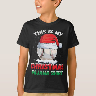T-shirt C'Est Mon Pajama De Noël Baseball Santa Hat